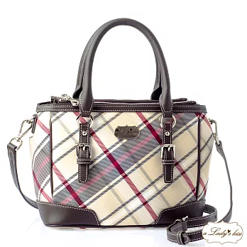 劍橋學院三隔層拉鍊二用包(優雅米杏)