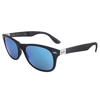 【Ray Ban 雷朋】4223-601S/55-55 新款摺疊太陽眼鏡(霧黑框/水銀藍鏡面)