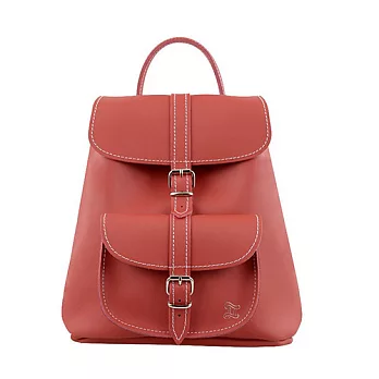 GRAFEA英國品牌限量帥氣罌粟紅皮革手工真皮後背包