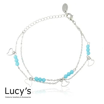Lucy’s 垂墜愛心雙鍊式腳鍊