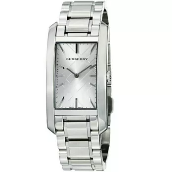 {BURBERRY} 英國倫敦精品不鏽鋼格紋女仕方形腕錶BU9400