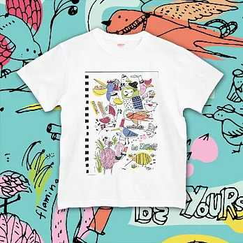 【kuroi-T】動物大集合日本United Athle純棉柔感 中性T恤S-XL　S白