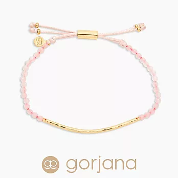 GORJANA POWER GEM 平衡骨 玫瑰金墜 玫瑰粉水晶手鍊 可調式 愛情滋養平靜