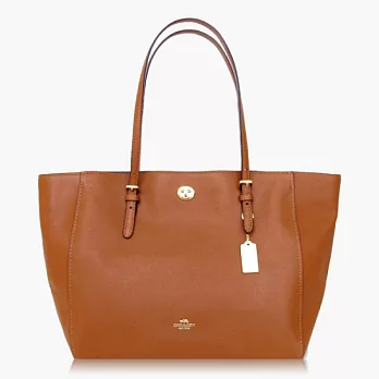 【COACH 實搭耐用】皮革 / 手提 / 肩背托特包(專櫃款)_咖啡