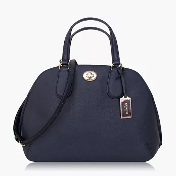 【COACH 多種背法】皮革 / 肩背 / 斜背兩用包(專櫃款)_深藍