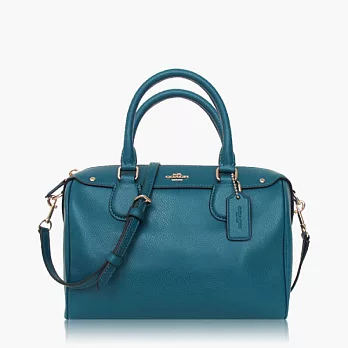 【COACH 多種背法】皮革 / 肩背 / 斜背兩用包(小款)_湖水綠