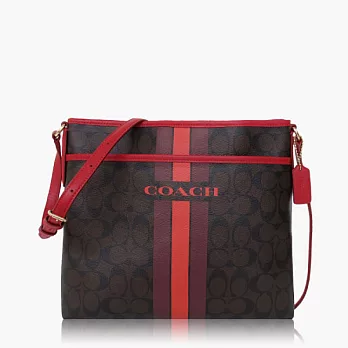 【COACH 外出推廌】PVC / 側背 / 斜背包_深咖紅