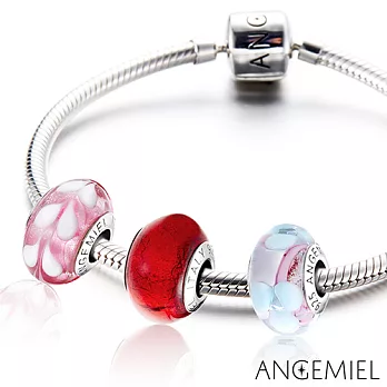 Angemiel安婕米 925純銀手鍊(紅粉系)1616cm