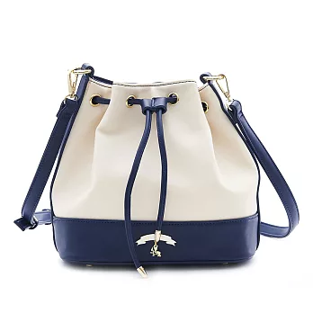 Rebecca Bonbon 日本狗頭包 甜漾塔芙妮。撞色水桶包【RB17-098B】深邃藍