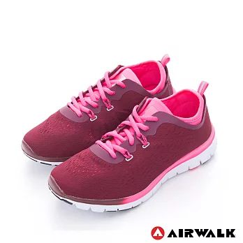 AIRWALK(女)- SOCKIN 雙層襪感心機輕量慢跑鞋6.5紅