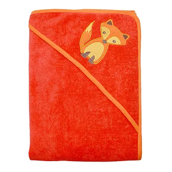 瑞典ImseVimse-舒柔寶寶帽兜浴巾(狐狸-紅)