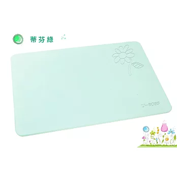 強效吸水珪藻土吸水地墊//優花壓紋款UBOSS-綠