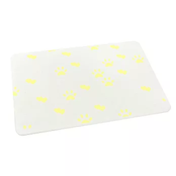 新潮彩色珪藻土吸水地墊//愛的印記(腳印款)-白