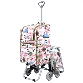 卡蘿輕便時尚購物車-28L三輪有椅-海洋之星