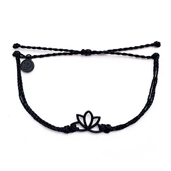 Pura Vida 美國手工 BLACK LOTUS BLACK 黑色蓮花 黑色臘線衝浪手鍊手環