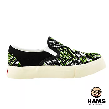 HAMS Jacquard 成人編織懶人鞋23小草綠