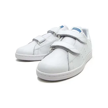 adidas 休閒鞋 Stan Smith Fast 白藍魔鬼氈藍標情侶鞋男女鞋【GT Company】US5.5白色