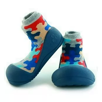 韓國Attipas 快樂學步鞋【藍底拼圖】S藍底拼圖