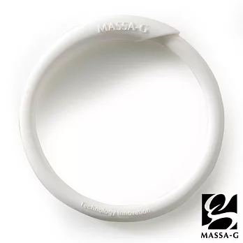 MASSA-G 炫彩動感負離子能量手環-白S