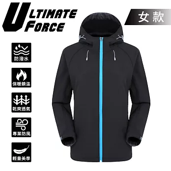 Ultimate Force「極限動力」女款軟殼保暖外套-黑色XL黑色