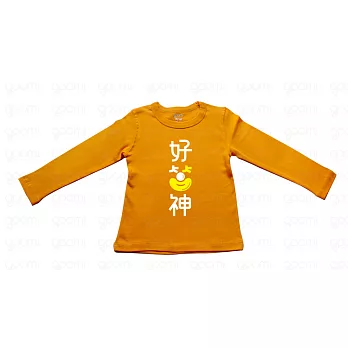 GOOMI台灣第一文創童裝【好笑神】】橘色長袖T-Shirt～1-2Y橘色