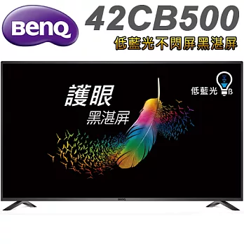 BenQ 42吋 低藍光不閃屏黑湛屏FHD液晶顯示器+視訊盒(42CB500)＊送HDMI線