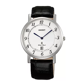 ORIENT 東方錶 WJFGW0100JW SLIM系列超薄白色簡約優雅數字石英皮帶錶