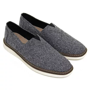 ◤Green Phoenix◥經典混色毛呢套入式平底休閒懶人鞋26黑色