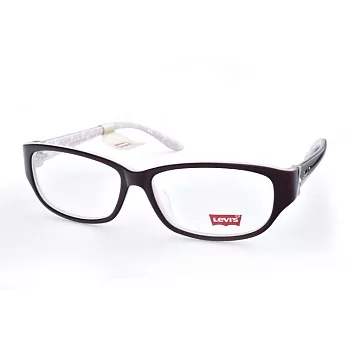 LEVIS_LADY 美式休閒 花紋鏡腳 光學眼鏡06279Z-BRN咖啡/白