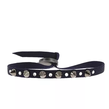 法國 Les Interchangeables 水晶絲緞手鍊 A27941(Navy)