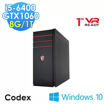 msi微星 Codex-031TW i5-6400 GTX1060 WIN10 電競桌機