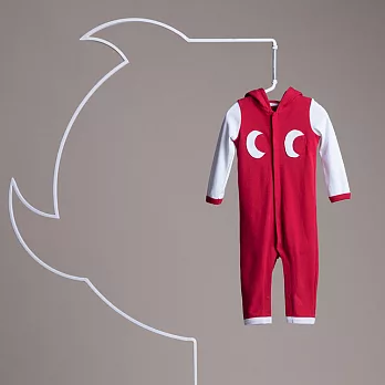 bbc小精靈連身衣｜100%有機棉75紅