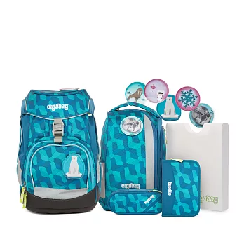 ergobag 兒童成長書包-六件組北極熊冰柱