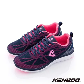 KENBOO(女)- 蛛網面紗 彈力好走運動鞋7深藍