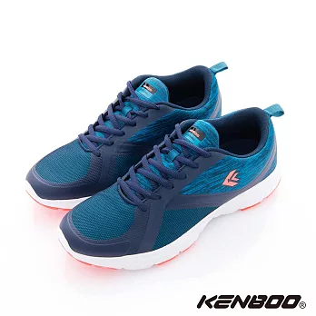 KENBOO(男)- 極速年代 皮感雙料輕量加高運動鞋10藍