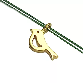 Dogeared 喜鵲項鍊 金墜翠綠色棉繩 Birdy 嶄新的開始