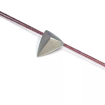 Dogeared 金字塔項鍊 銀墜咖啡色棉繩 Carpe Diem 把握當下