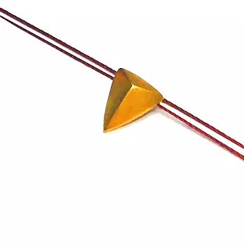 Dogeared 金字塔項鍊 金墜咖啡色棉繩 Carpe Diem 把握當下