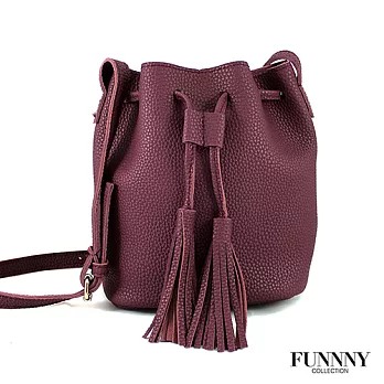 FUNNNY 日本同步水桶包系列 宇田 綾子 酒紅
