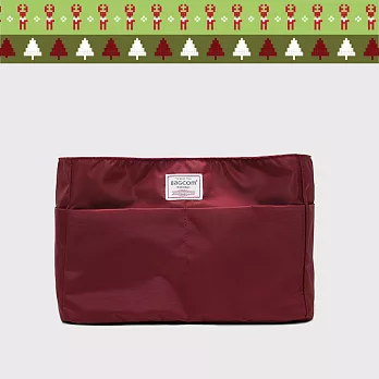 BAGCOM★耶誕超值組★小Size高度可變包中包-深紅(+憨臉闊口後背包)