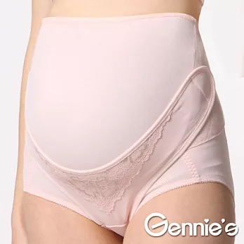 【Gennie’s奇妮】2件組*活動式棉質蕾絲護腰托腹褲M嫩粉