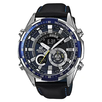 CASIO EDIFICE 檒暴雙顯賽車腕錶-ERA-600L-2AVUDF