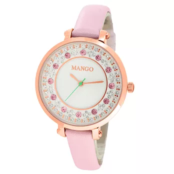 MANGO 水漾繽紛氣質時尚腕錶-MA6699L-10R
