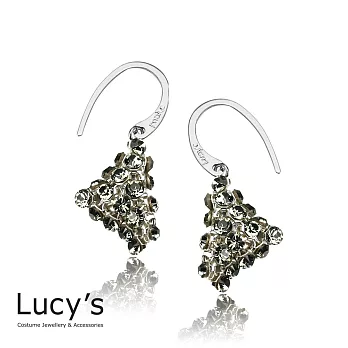 Lucy’s 施華洛世奇水晶菱形垂墜耳環時尚銀
