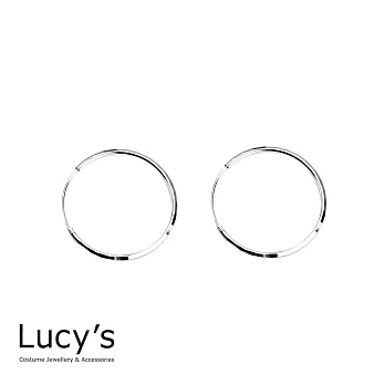 Lucy’s 925純銀歐美簡約質感單環質感耳環