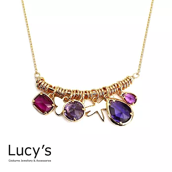 Lucy’s Soiree思瓦晚宴系列 璀璨鋯石蝴蝶蜻蜓項鍊華麗金