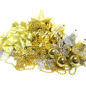 聖誕裝飾配件包組合~金銀色系 (8尺(240cm)樹適用)(不含聖誕樹)(不含燈)YS-DS08005