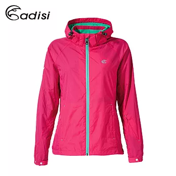 ADISI 女天鵝絨防潑水防風保暖可拆式連帽外套AJ1621043 (S~2XL) / 城市綠洲專賣(可拆帽、PFOA free、去汙、撥水、環保)S深桃紅