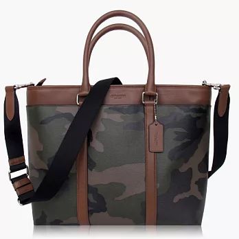 【COACH 男仕品味】PVC / 側肩 / 斜肩 / 多功能包_迷彩咖