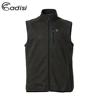 ADISI 男粗針防風透氣保暖背心AV1621132 (M~2XL) (吸濕排汗、保暖輕量、防潑水、Windcastle)M深灰
